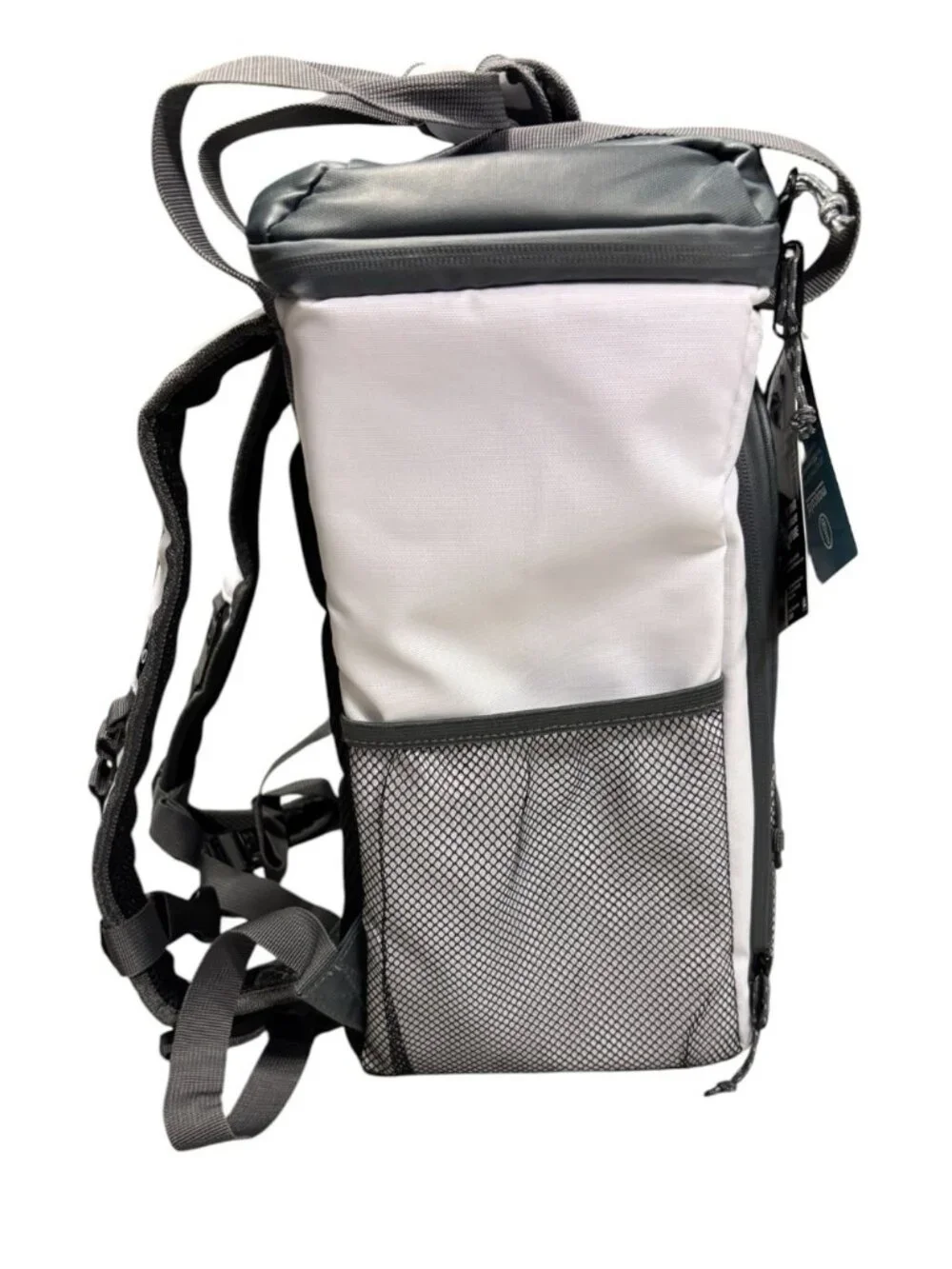 NWT Igloo Marine MaxCold 28 Can Backpack Cooler Soft Insulated White and Grey
